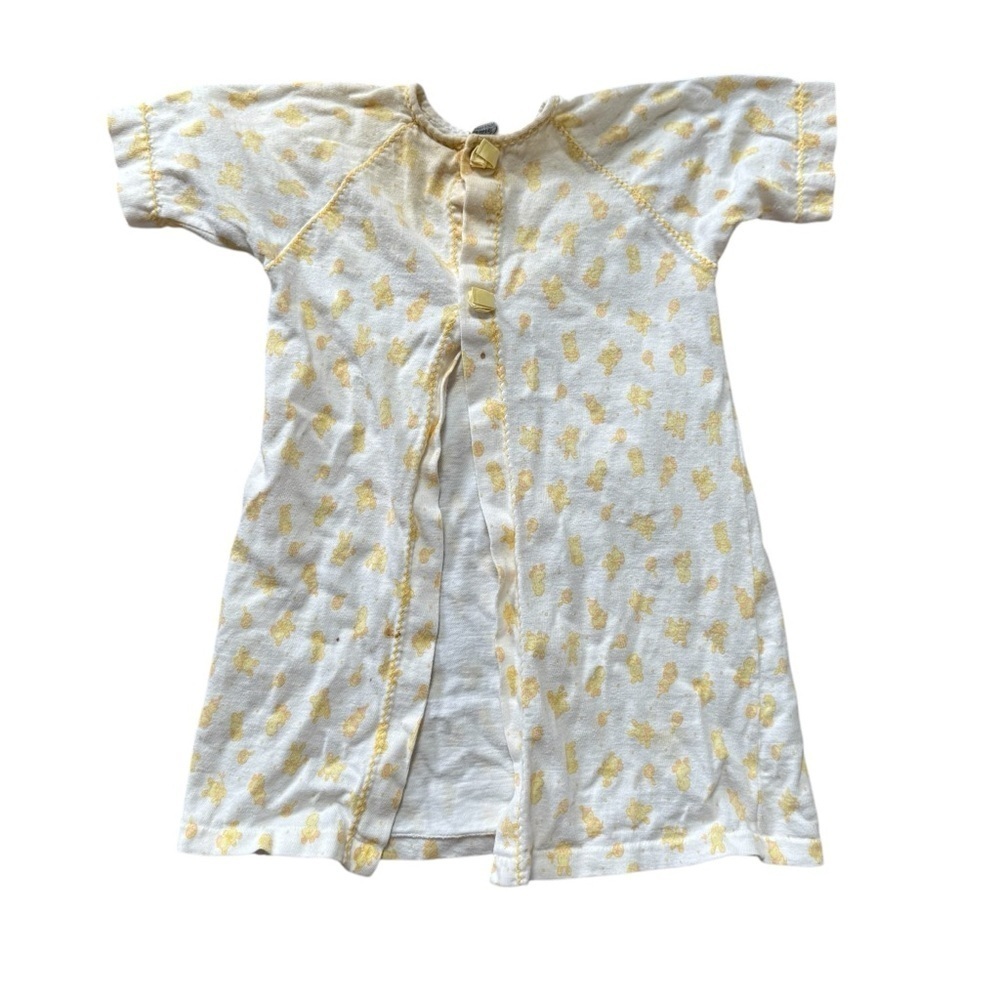 Carters Vintage Baby Layette Yellow Floral Light Pajama Cover Up Robe 1970s
